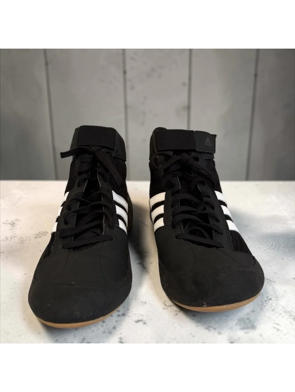 Adidas HVC 2 Wrestling Boxing Shoes Black White Men's Size 10
